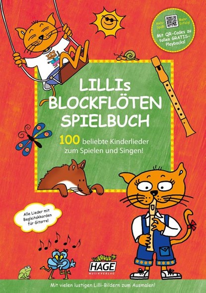 Lillis Blockflöten Spielbuch mit QR-Code zum Download, Helmut Hage - Paperback - 9783866263536