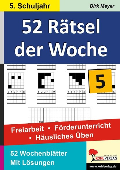 52 Rätsel der Woche / 5. Schuljahr, Dirk Meyer - Gebonden - 9783866320444
