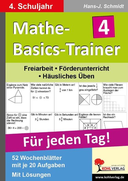Mathe-Basics-Trainer 4. Schuljahr. Für jeden Tag!, Hans-Jürgen Schmidt - Gebonden Adobe PDF - 9783866323636