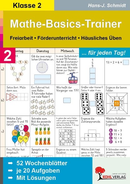 Mathe-Basics-Trainer / 2. Schuljahr Grundlagentraining für jeden Tag, Hans J. Schmidt - Gebonden - 9783866324527