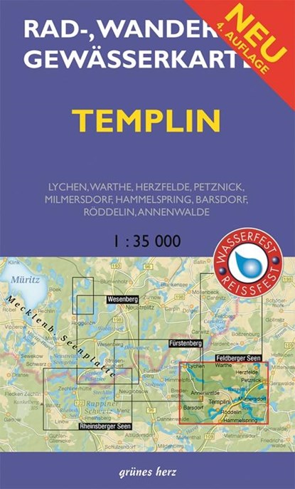 Templin 1 : 35 000 Rad-, Wander- und Gewässerkarte, Lutz Gebhardt - Paperback - 9783866361096