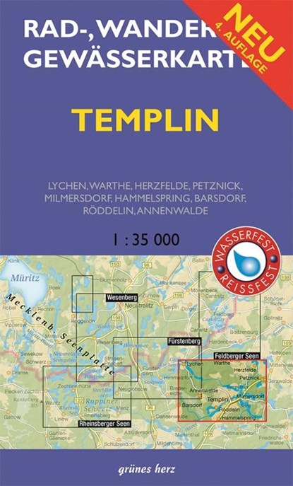 Templin 1 : 35 000 Rad-, Wander- und Gewässerkarte, Lutz Gebhardt - Gebonden - 9783866361096