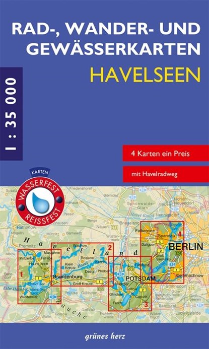 Rad-, Wander- und Gewässerkarten-Set: Havelseen 1 : 35 000, niet bekend - Gebonden - 9783866361188