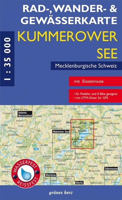 Rad-, Wander- und Gewässerkarte Kummerower See - Mecklenburgische Schweiz 1:35.000, Lutz Gebhardt - Gebonden - 9783866361744