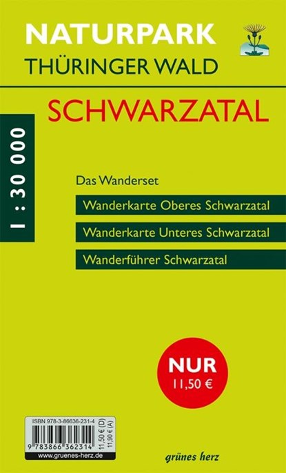 Das Wanderset Schwarzatal, Erich Krauß ; Helmut Witticke - Paperback - 9783866362314