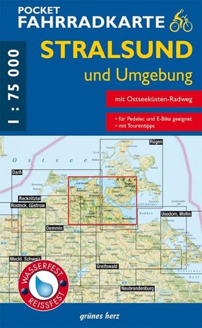 Pocket-Fahrradkarte Stralsund und Umgebung, niet bekend - Gebonden - 9783866362918