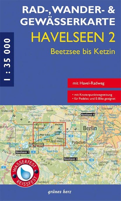 Rad-, Wander- und Gewässerkarte Havelseen 2: Beetzsee, niet bekend - Gebonden - 9783866364073