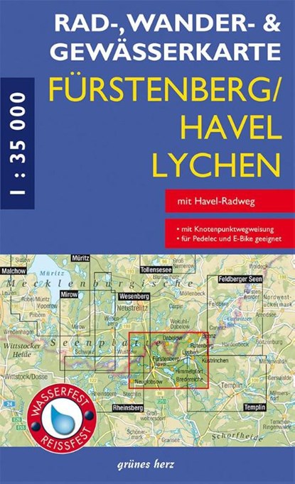 Rad-, Wander- und Gewässerkarte Fürstenberg/Havel, Lychen, Lutz Gebhardt - Gebonden - 9783866364141