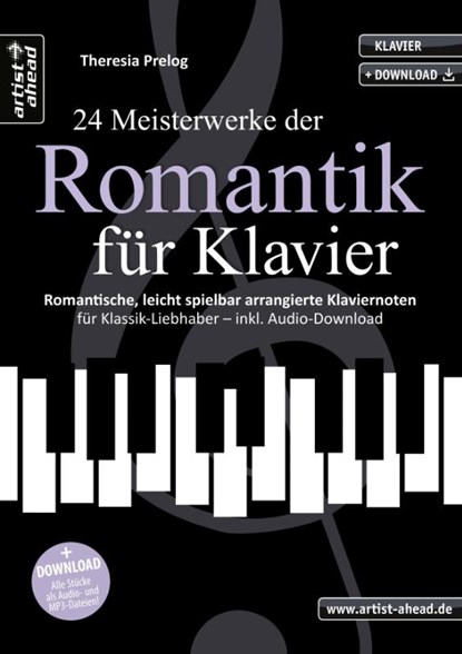 24 Meisterwerke der Romantik für Klavier, Theresia Prelog - Gebonden - 9783866422032