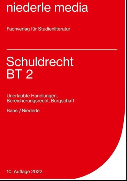 Schuldrecht BT 2, Sebastian Bansi ; Jan Niederle - Paperback - 9783867240239