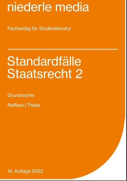 Standardfälle Staatsrecht II, Hendrik Reffken ; Alexander Thiele - Paperback - 9783867240611