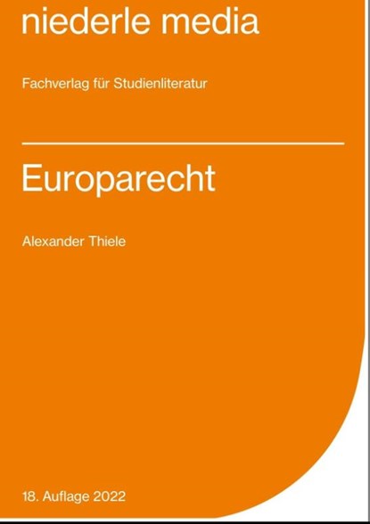 Europarecht, Alexander Thiele - Paperback - 9783867240789