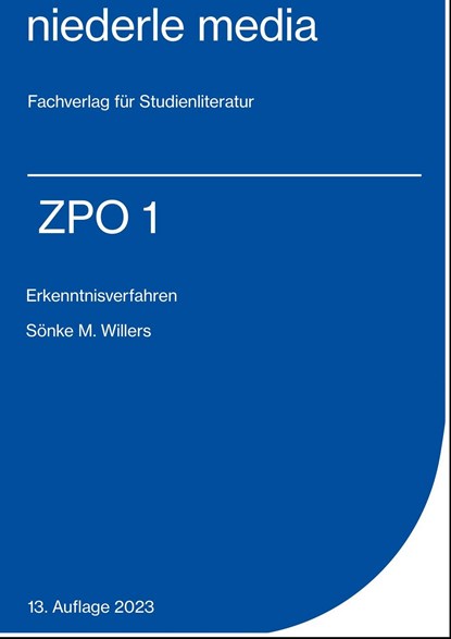 ZPO I, Sönke M. Willers - Paperback - 9783867241267