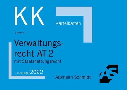 Karteikarten Verwaltungsrecht AT 2, Christian Sommer - Paperback - 9783867527453