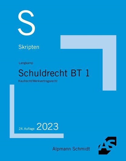 Skript Schuldrecht BT 1, Tobias Langkamp - Paperback - 9783867528801