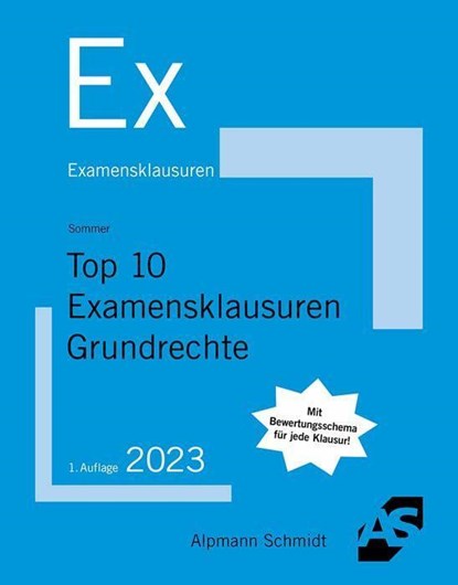 Top 10 Examensklausuren Grundrechte, Christian Sommer - Paperback - 9783867528917