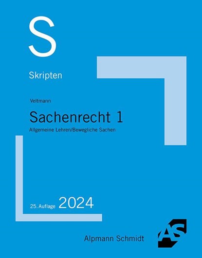 Skript Sachenrecht 1, Till Veltmann - Paperback - 9783867529303