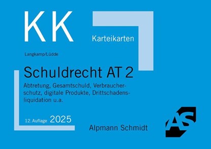 Karteikarten Schuldrecht AT 2, Tobias Langkamp ; Jan Stefan Lüdde - Paperback - 9783867529327
