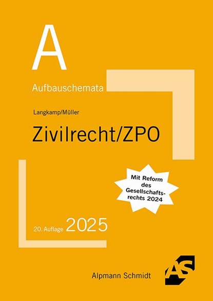 Aufbauschemata Zivilrecht / ZPO, Tobias Langkamp ; Frank Müller - Paperback - 9783867529341