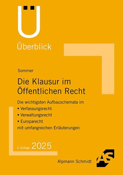Die Klausur im Öffentlichen Recht, Christian Sommer - Gebonden - 9783867529396
