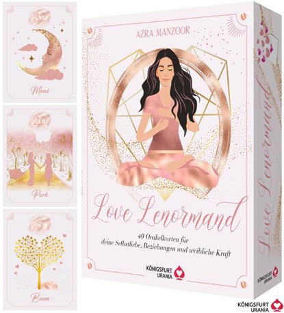 Love Lenormand - 40 Orakelkarten für deine Selbstliebe, Beziehung, weibliche Kraft, Azra Manzoor - Gebonden - 9783868268195