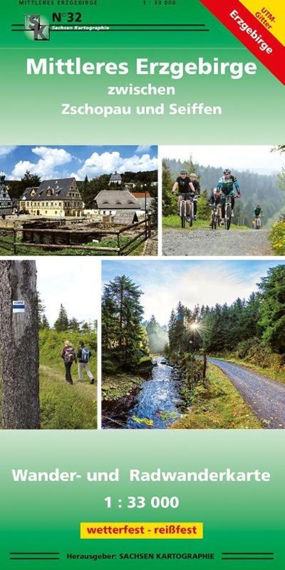 Mittleres Erzgebirge zwischen Zschopau und Seiffen 1 : 33 000, niet bekend - Gebonden - 9783868430325