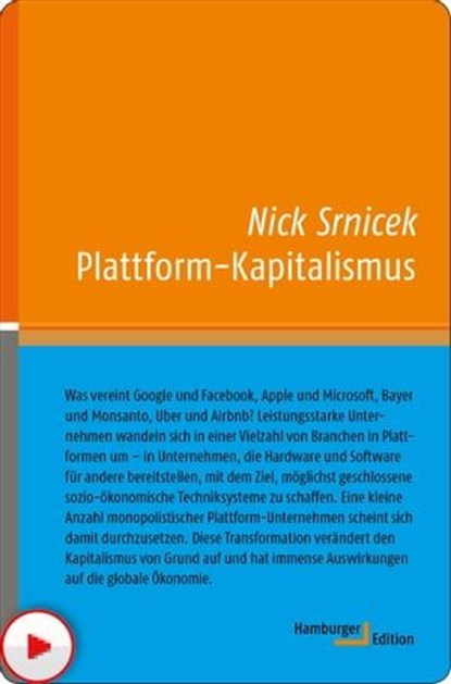 Plattform-Kapitalismus, Nick Srnicek - Ebook - 9783868549348
