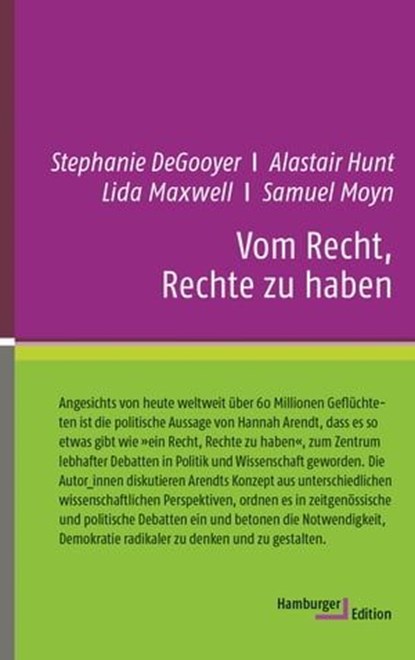 Vom Recht, Rechte zu haben, Stephanie DeGooyer ; Alastair Hunt ; Lida Maxwell ; Samuel Moyn ; Astra Taylor - Ebook - 9783868549454