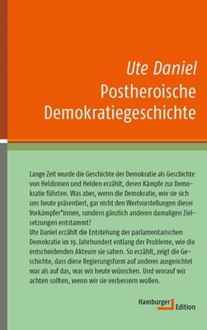 Postheroische Demokratiegeschichte, Ute Daniel - Ebook - 9783868549775