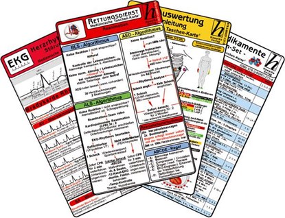 Rettungsdienst Karten-Set - EKG, Herzrhythmusstörungen, Notfallmedikamente, Reanimation, niet bekend - Paperback - 9783869572352