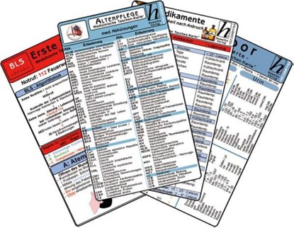 Altenpflege Karten-Set - med. Abkürzungen, Medikamente - Haltbarkeit nach Anbruch, Erste Hilfe, Laborwerte, niet bekend - Paperback - 9783869572406