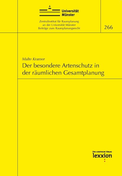Der besondere Artenschutz in der räumlichen Gesamtplanung, Kramer Malte - Paperback - 9783869654058