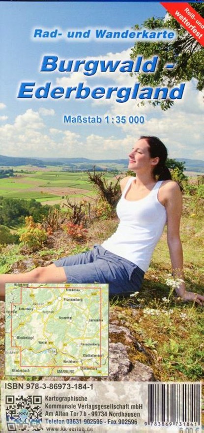 Burgwald - Ederbergland 1 : 35 000, Kartographische Kommunale Verlagsgesellschaft mbH - Gebonden - 9783869731841