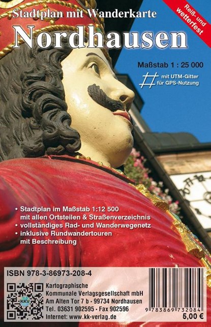 Nordhausen 1:12 500, Kartographische Kommunale Verlagsgesellschaft mbH - Gebonden - 9783869732084