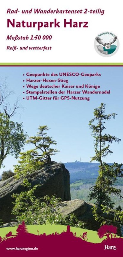 Naturpark Harz, Kartographische Kommunale Verlagsgesellschaft mbH - Gebonden - 9783869732329