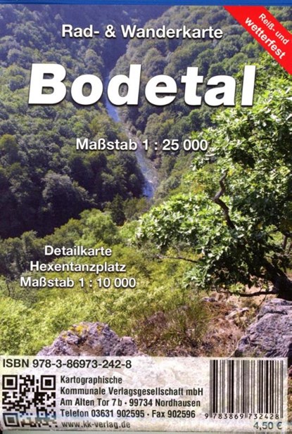 Bodetal 1 : 25 000, KKV Kartographische Kommunale Verlagsgesellschaft mbH - Gebonden - 9783869732428