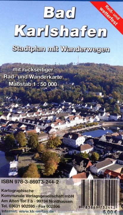 Bad Karlshafen 1 : 50 000, KKV Kartographische Kommunale Verlagsgesellschaft mbH - Gebonden - 9783869732442