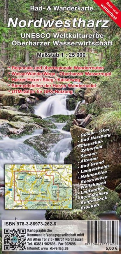 Nordwestharz - Weltkulturerbe Oberharzer Wasserwirtschaft, Kartographische Kommunale Verlagsgesellschaft mbH - Gebonden - 9783869732626