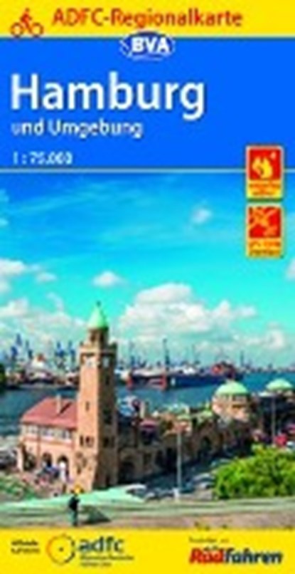 ADFC-Regionalkarte Hamburg und Umgebung 1:75.000, niet bekend - Paperback - 9783870736835
