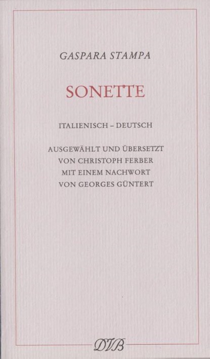 Sonette, Gaspara Stampa - Paperback - 9783871620553
