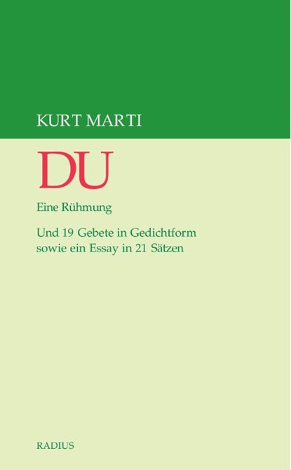 DU, Kurt Marti - Paperback - 9783871736261