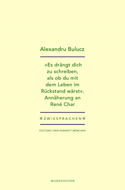 "Es drängt dich zu schreiben, als ob du mit dem Leben im Rückstand wärst", Alexandru Bulucz - Gebonden - 9783884237298