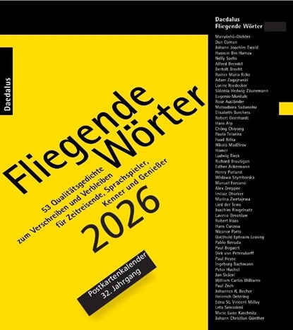 Fliegende Wörter 2026. Postkartenkalender, Alida Bremer ; Andrea Grewe ; Ulla Hahn - Paperback - 9783891262986