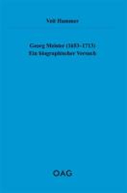 Hammer, V: Georg Meister (1653-1713), HAMMER,  Veit ; Pauly, Ulrich - Paperback - 9783891299401