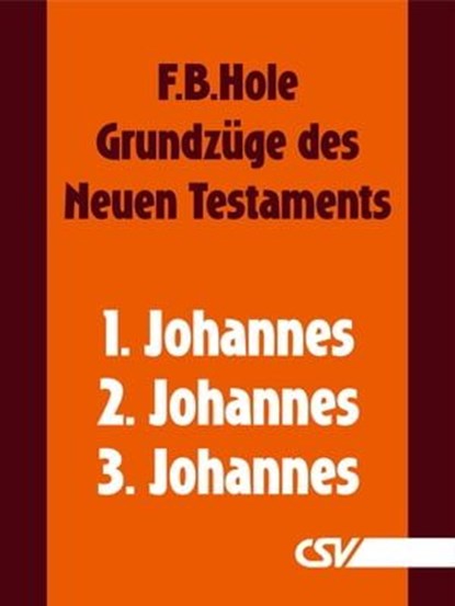 Grundzüge des Neuen Testaments - 1., 2. & 3. Johannes, F. B. Hole - Ebook - 9783892875284
