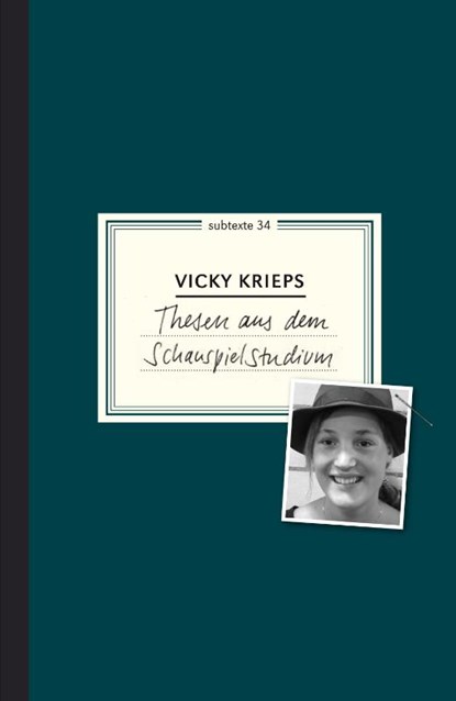 Thesen aus dem Schauspielstudium, Vicky Krieps - Paperback - 9783895816536