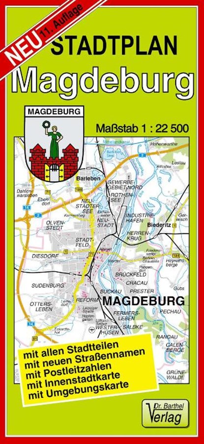 Stadtplan Magdeburg 1 : 22 500, niet bekend - Gebonden - 9783895910173