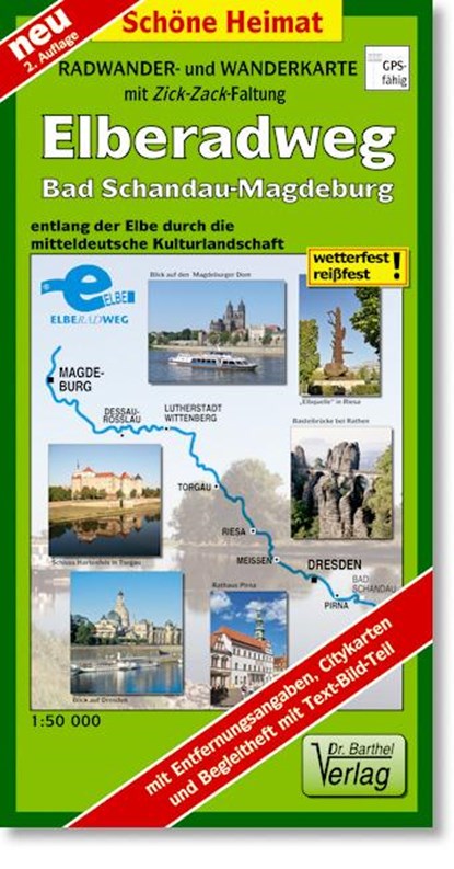 Radwanderkarte Elberadweg Bad Schandau - Magdeburg 1 : 50 000, niet bekend - Gebonden - 9783895910432