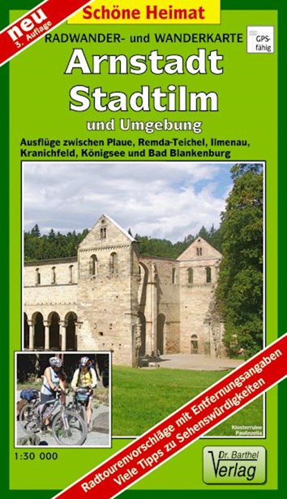 Radwander- und Wanderkarte Arnstadt, Stadtilm und Umgebung, Verlag Barthel - Gebonden - 9783895911101