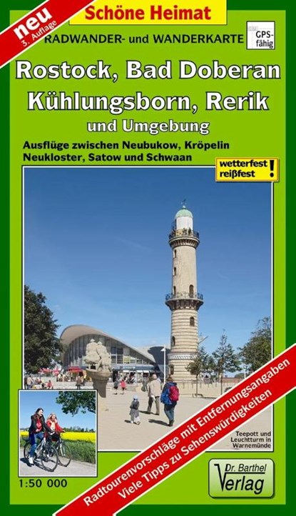 Hansestadt Rostock, Kühlungsborn, Bad Doberan, Rerik und Umgebung 1 : 50 000, niet bekend - Gebonden - 9783895911880